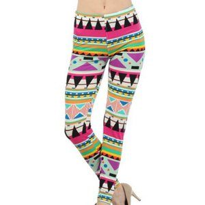 GEOMETRIC PATTERN Printed Leggings